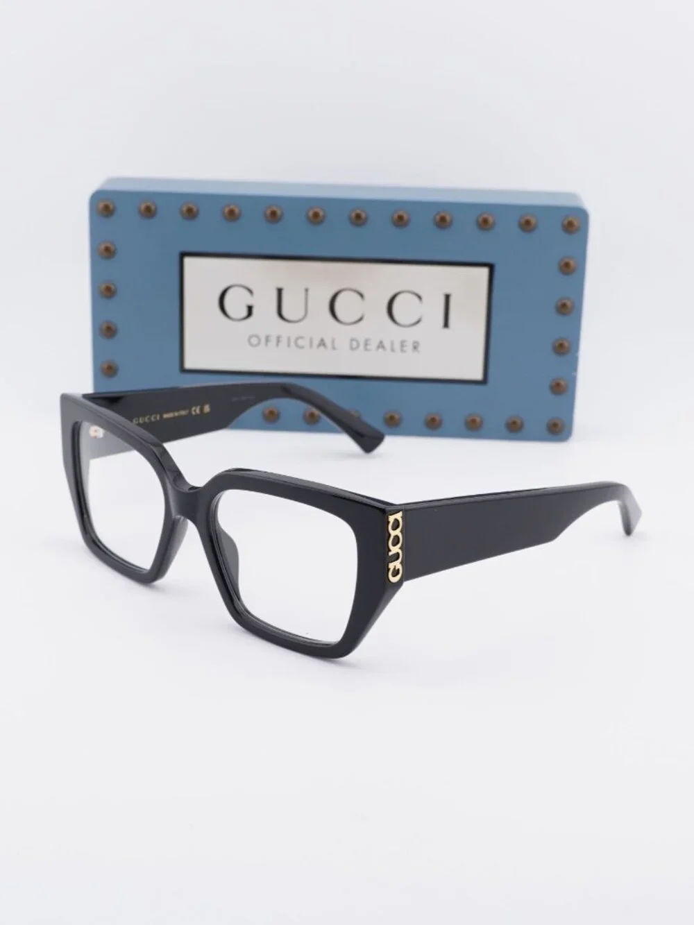 Gucci GG2042O 001 Square 53mm Eyeglasses - Black